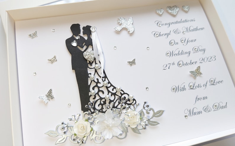 Handmade Personalised 3D Wedding Card / Anniversary / Engagement Card ...
