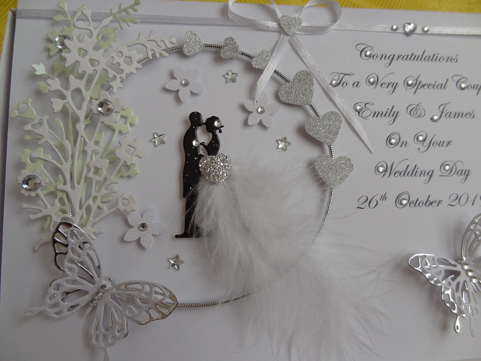 Handmade Personalised 3D Luxury Wedding Card / Anniversary Card With ...