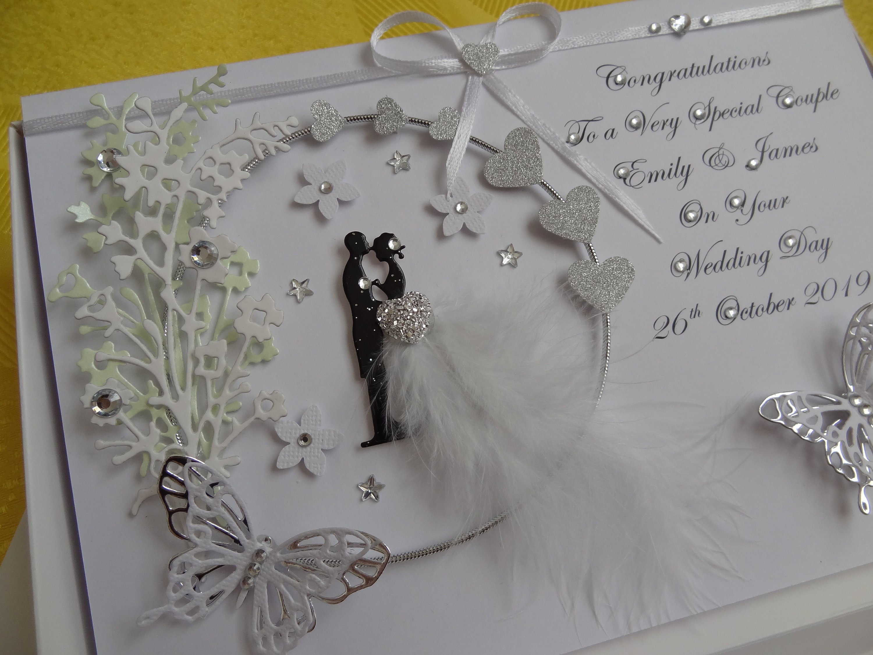 Handmade Personalised 3D Luxury Wedding Card / Anniversary Card With ...