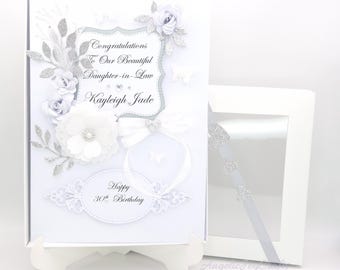 Personalised Luxury Handmade Birthday Card with GIFT BOX