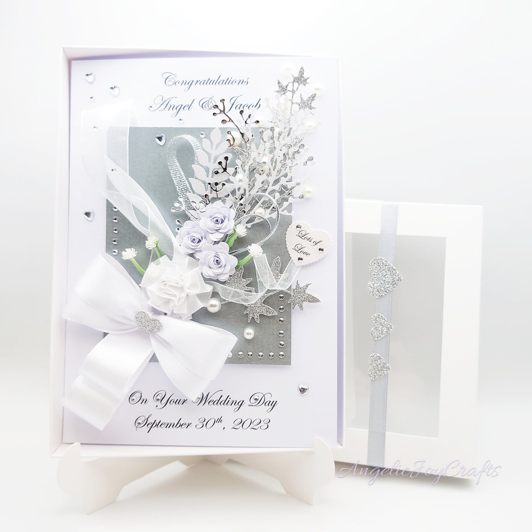 Personalized 3D Wedding Card With Gift Box: Handmade Anniversary Card ...