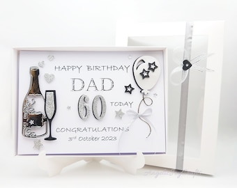 Handmade Personalised 3D Husband Dad Son Nephew Name Birthday Card with GIFT BOX
