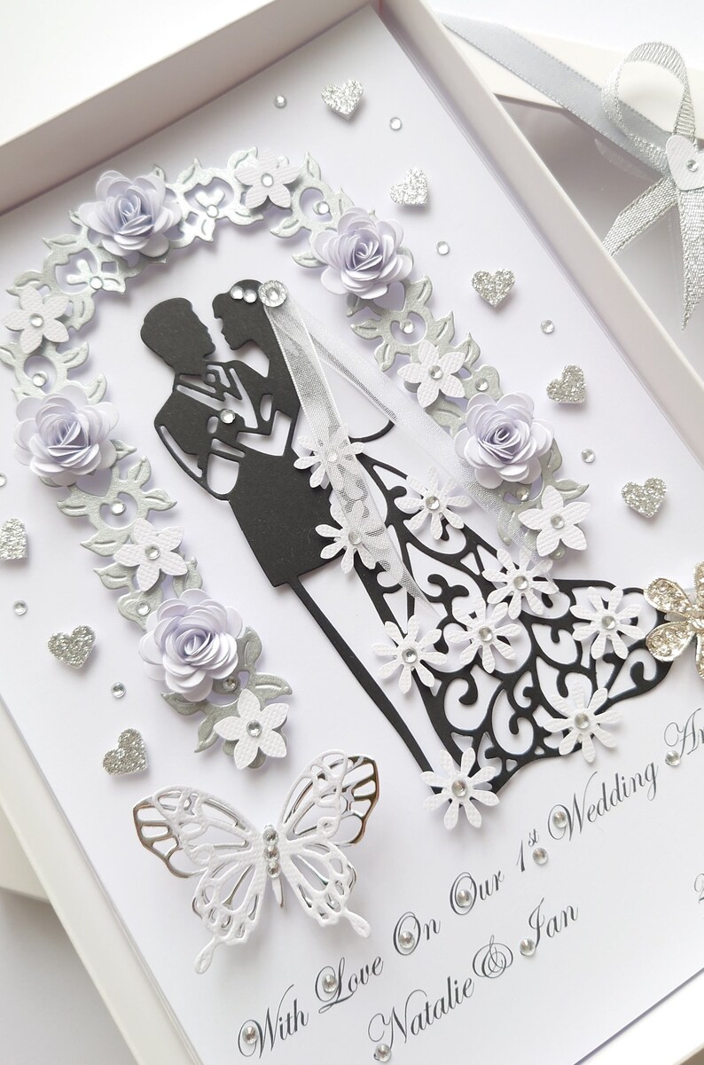 Handmade Personalised 3D Luxury Wedding Card / Anniversary Card With ...
