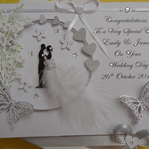 Handmade Personalised 3D Luxury Wedding Card / Anniversary Card With ...