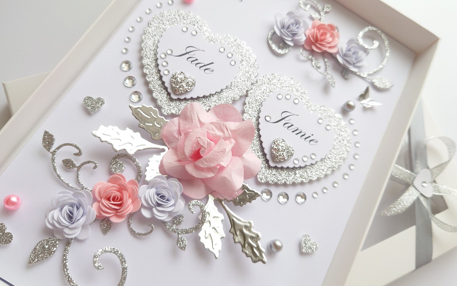 Handmade Personalised 3D Wedding Card / Anniversary / Engagement Card ...
