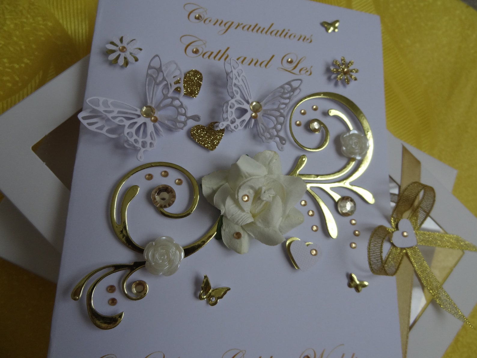 Personalised Luxury Handmade Anniversary / Wedding Card with Etsy