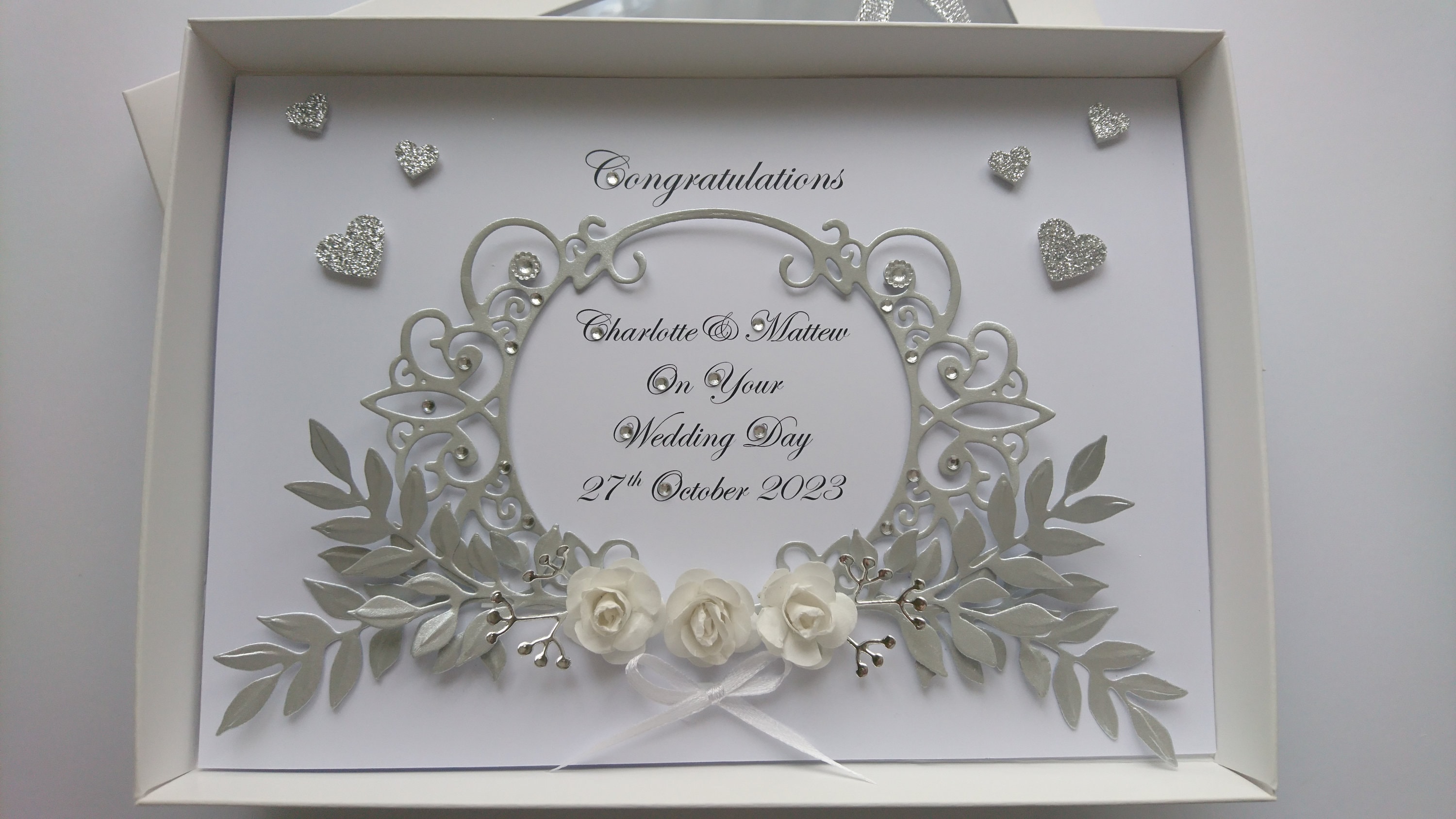 Handmade Personalised 3D Wedding Card / Anniversary / | Etsy