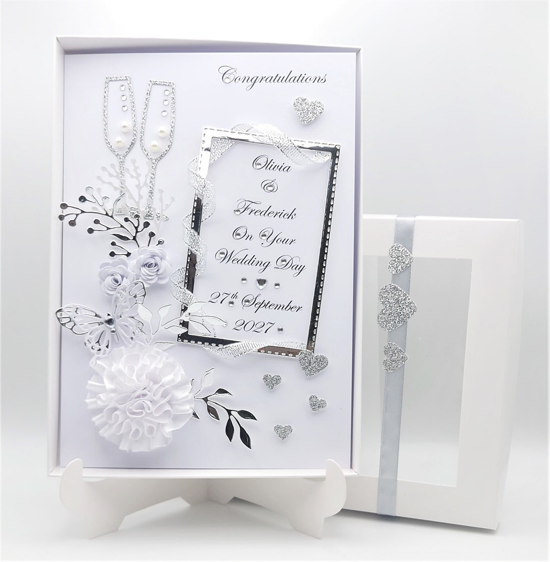 Handmade Personalised 3D Wedding Card / Anniversary / Engagement Card ...