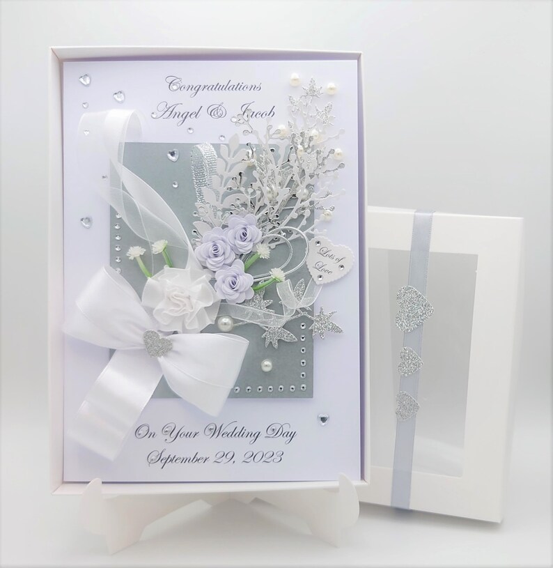 Personalized 3D Wedding Card With Gift Box: Handmade Anniversary Card ...