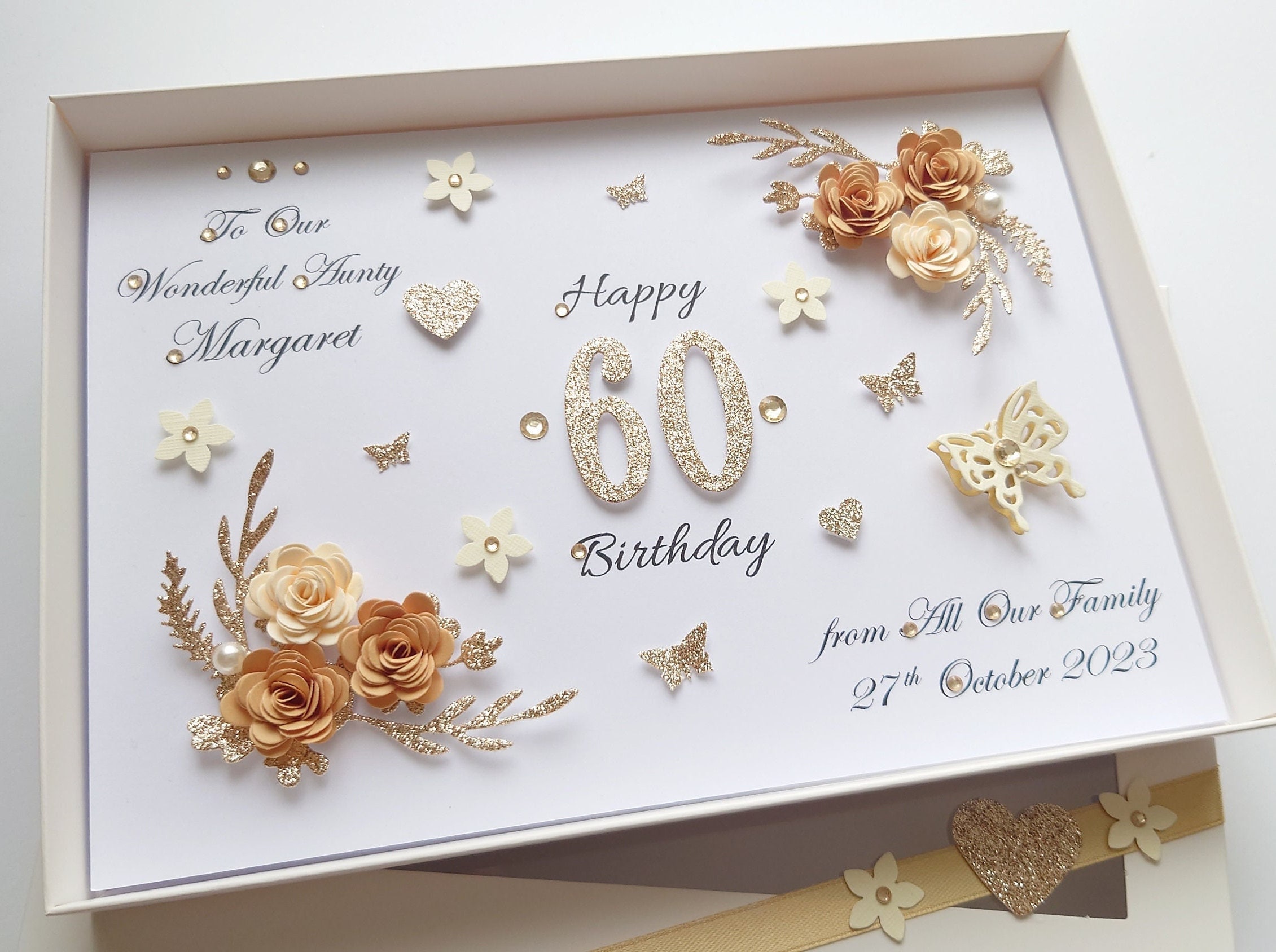 Personalised Luxury Handmade Birthday Card With GIFT BOX - Etsy UK