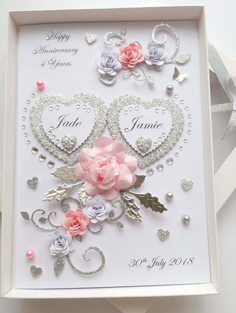 Handmade Personalised 3D Wedding Card / Anniversary / Engagement Card ...