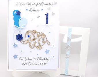 Handmade Personalised Birthday BOY/GIRL Card / Any Ages with GIFT Box