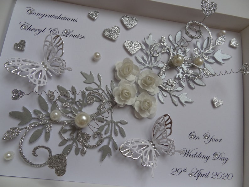 Handmade Personalised Luxury Wedding Card / Anniversary / | Etsy