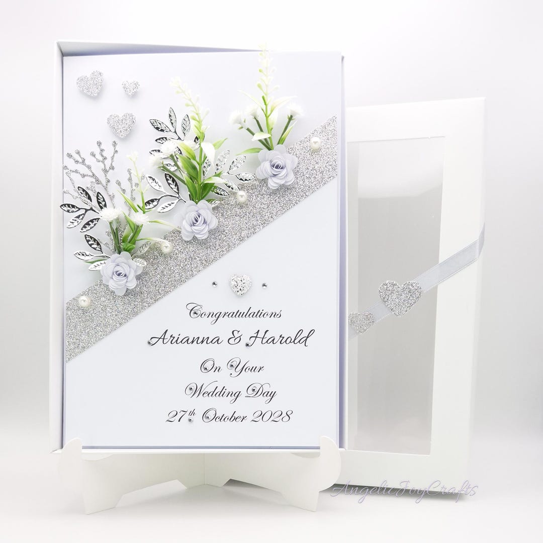 Handmade Personalised 3D Wedding Card / Anniversary Card With GIFT BOX ...