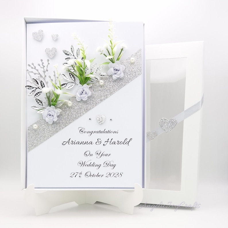 Handmade Personalised 3D Wedding Card / Anniversary Card With GIFT BOX ...