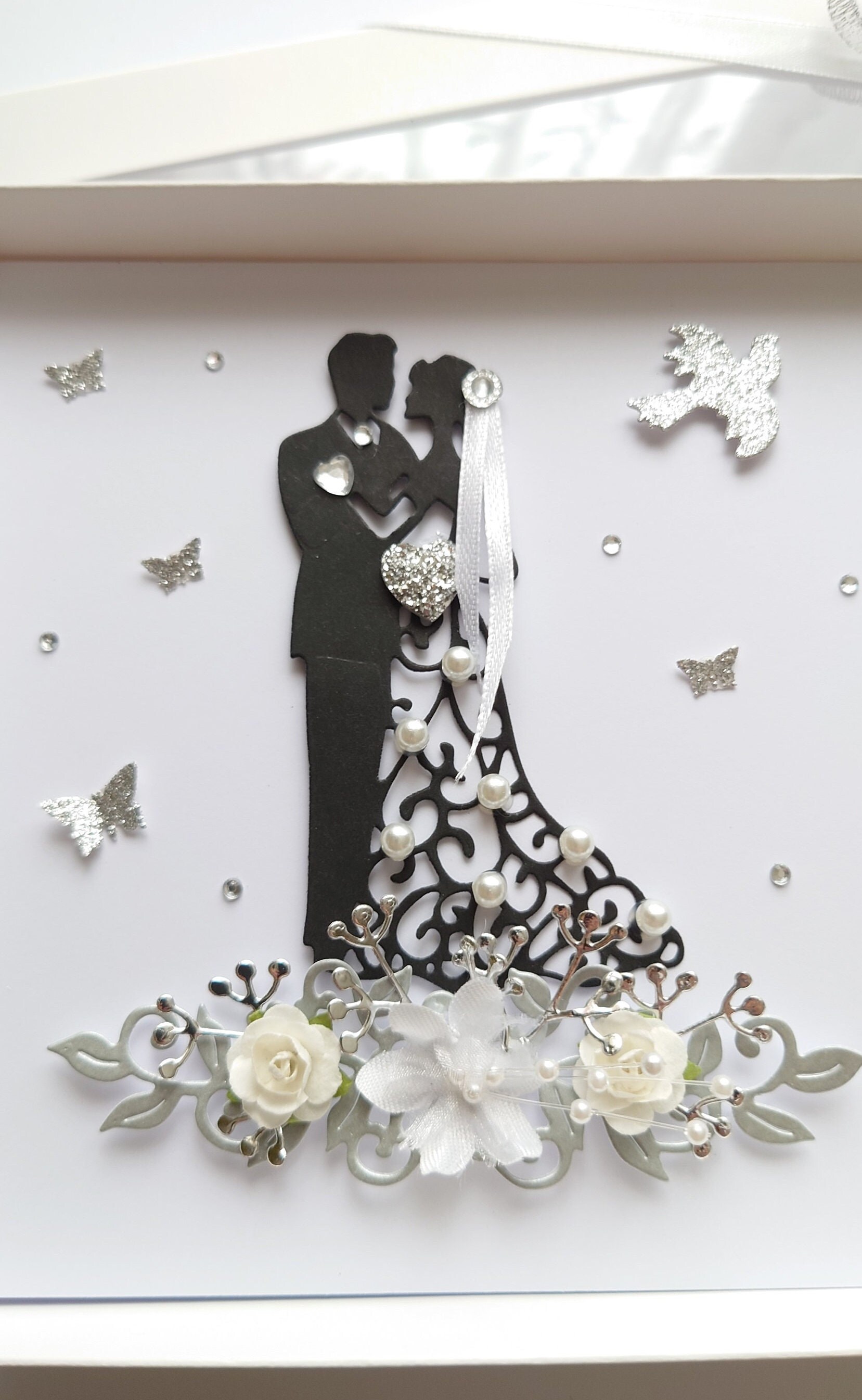 Handmade Personalised 3D Wedding Card / Anniversary / Engagement Card ...