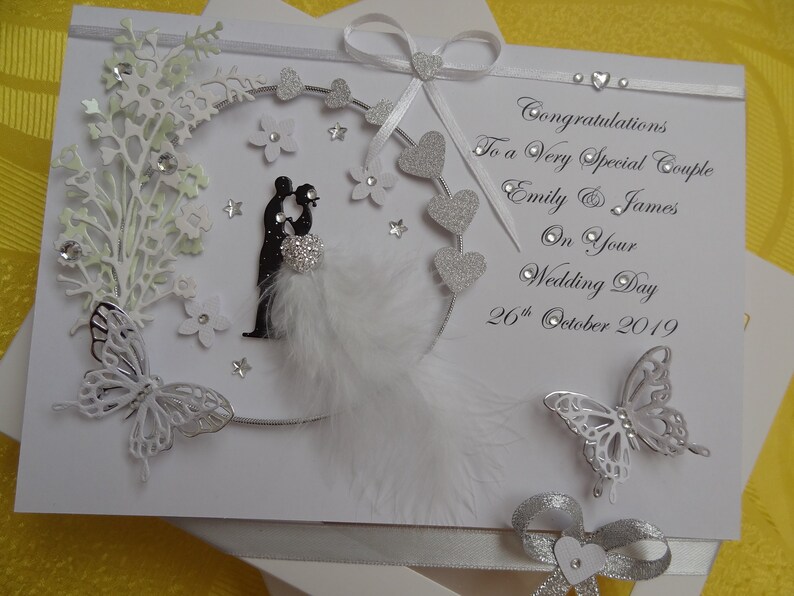 Handmade Personalised 3D Luxury Wedding Card / Anniversary Card With ...