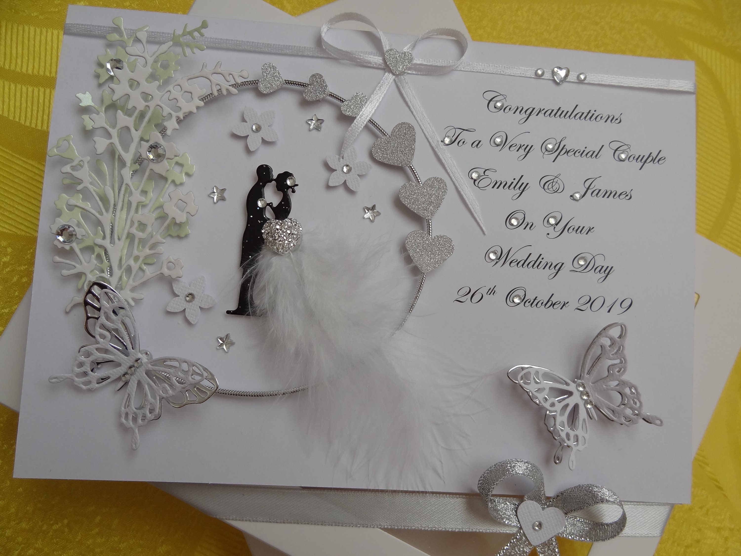Handmade Personalised 3D Luxury Wedding Card / Anniversary Card With ...