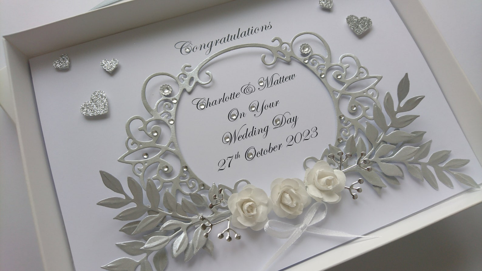 Handmade Personalised 3D Wedding Card / Anniversary / Engagement Card ...