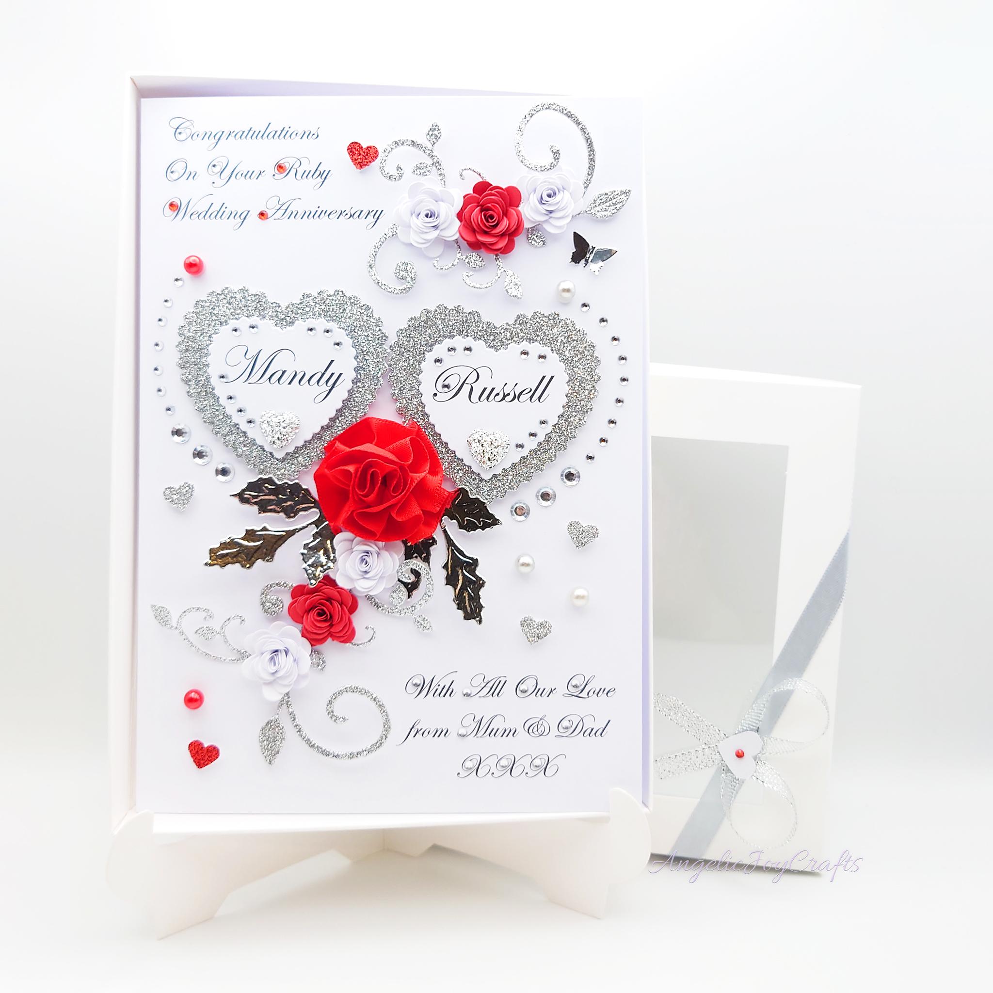 Boxed Handmade Personalised Wedding Card in 3D for Bride, Groom With ...