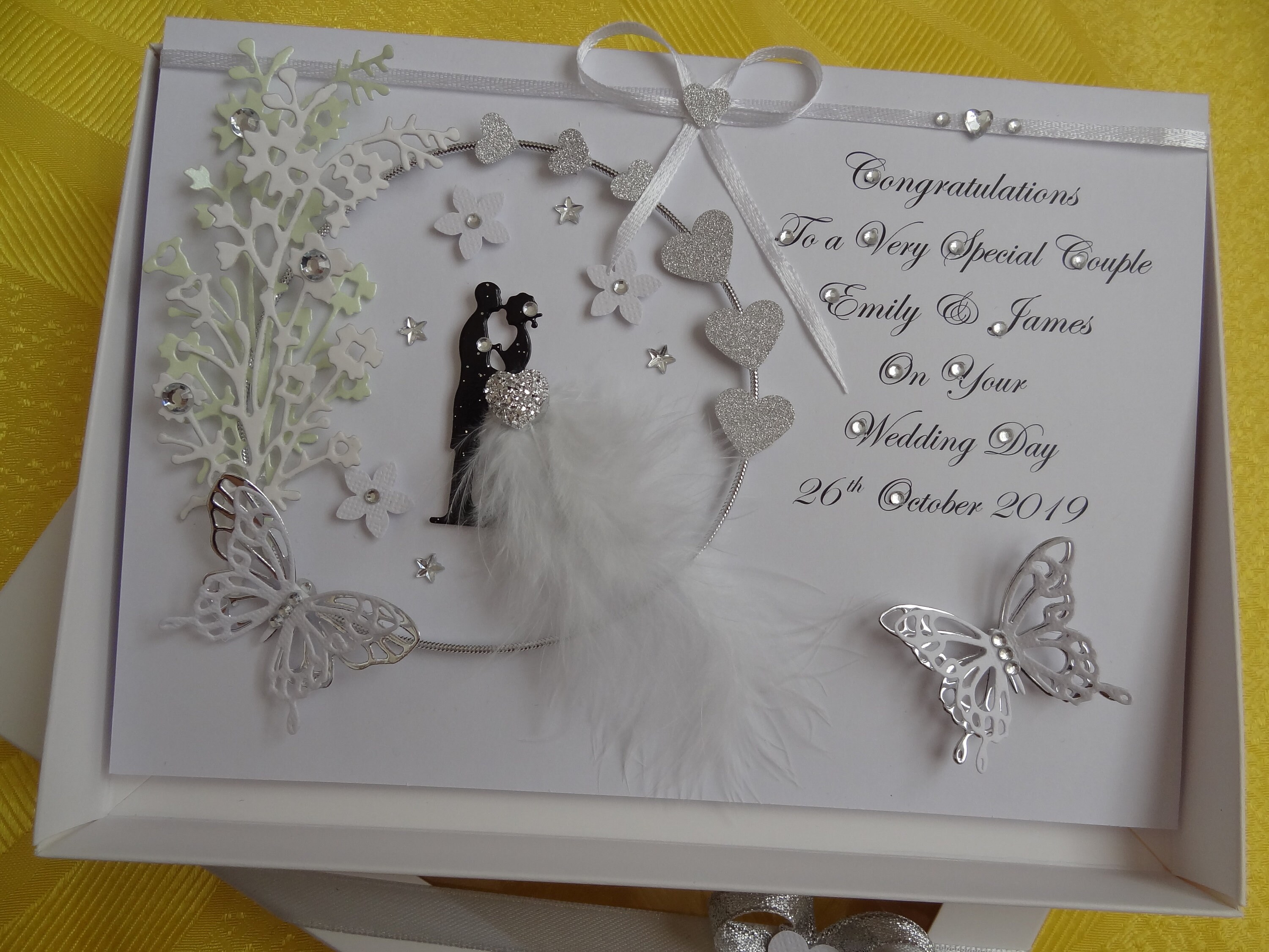 Handmade Personalised 3D Luxury Wedding Card / Anniversary Card With ...