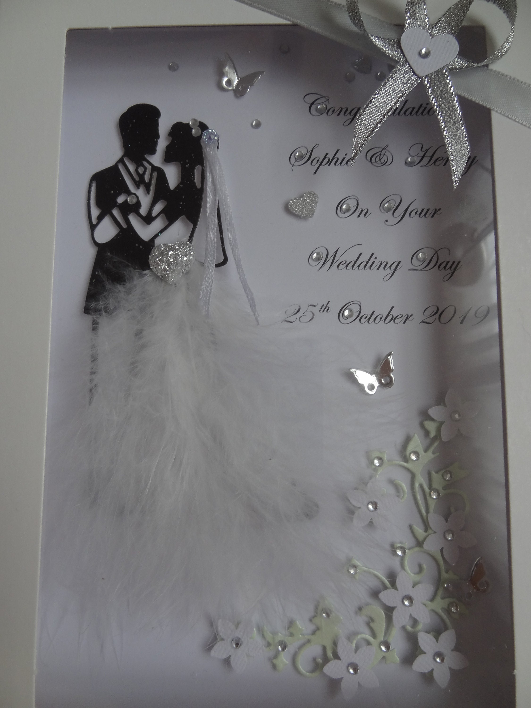 Handmade Personalised 3D Wedding Card / Anniversary Card With - Etsy UK