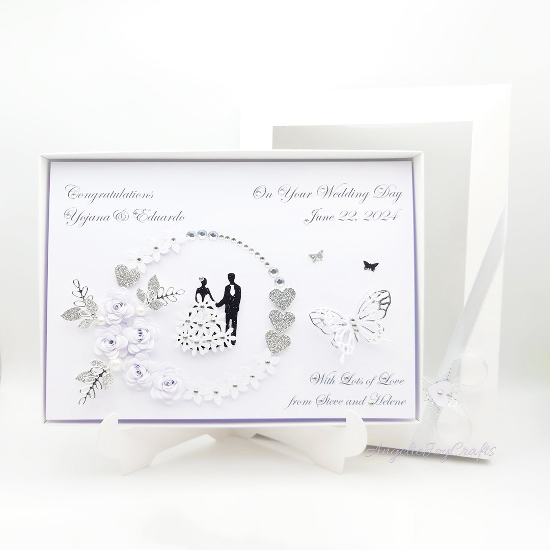 Handmade Personalised 3D Luxury Wedding Card / Anniversary Card With ...
