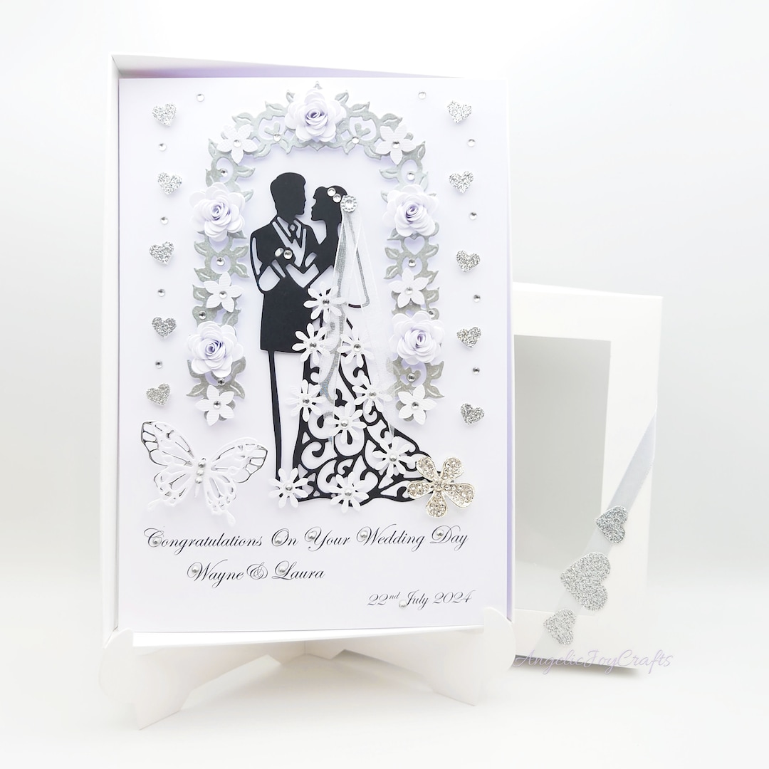 Handmade Personalised 3D Luxury Wedding Card / Anniversary Card With ...