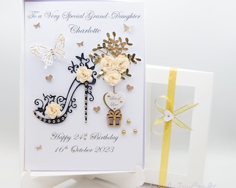 Carte personnalisée 1er anniversaire pour petite-fille nièce