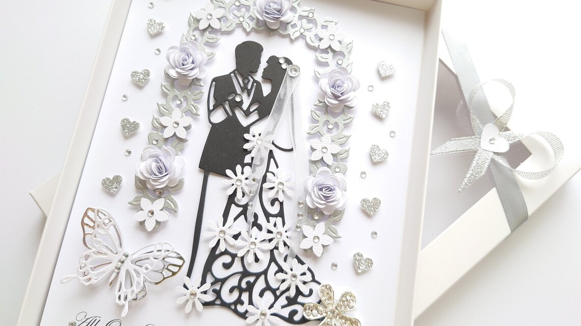 Handmade Personalised 3D Luxury Wedding Card / Anniversary Card With ...