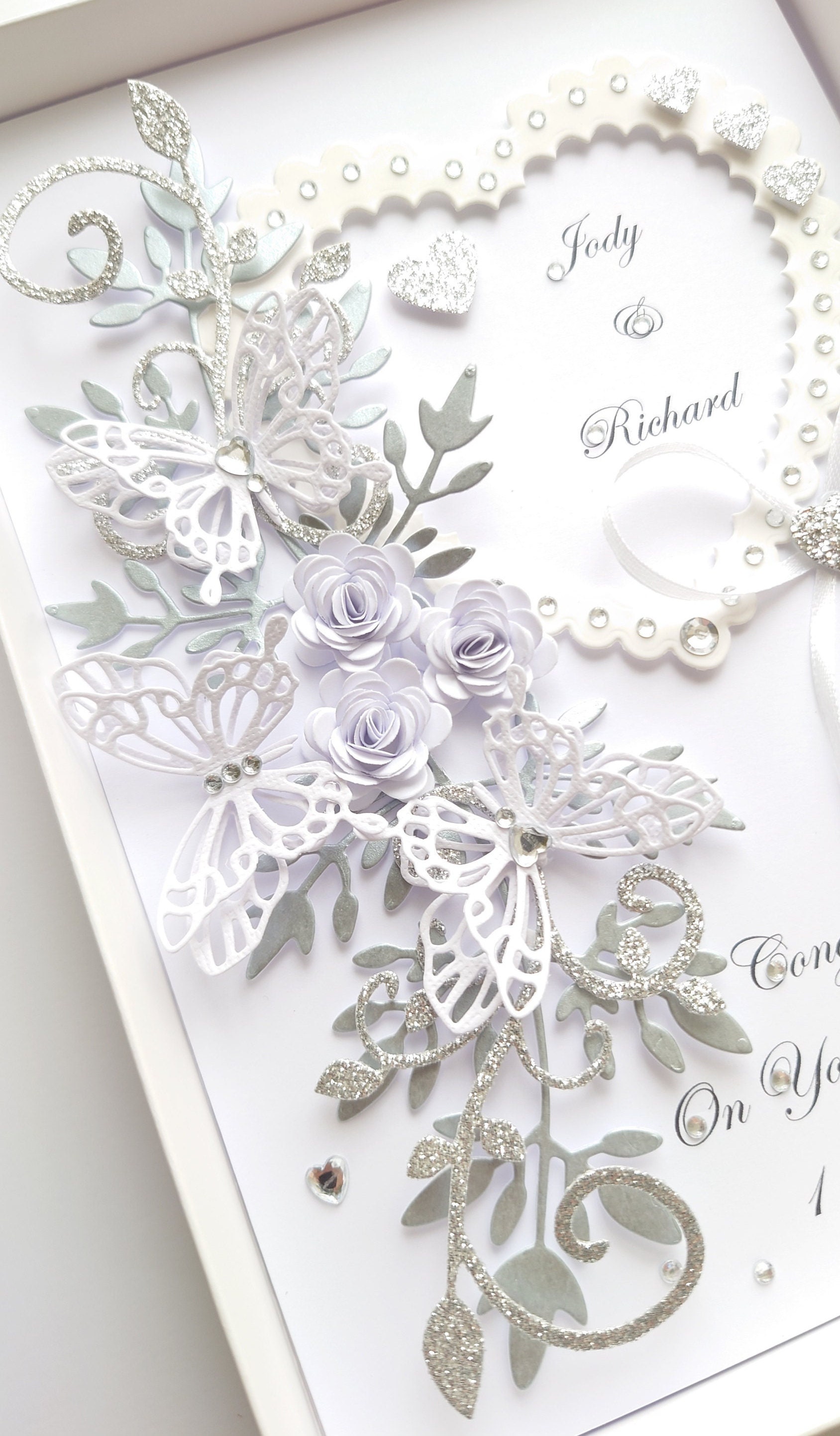 Handmade Personalised 3D Wedding Card / Anniversary Card With GIFT BOX ...