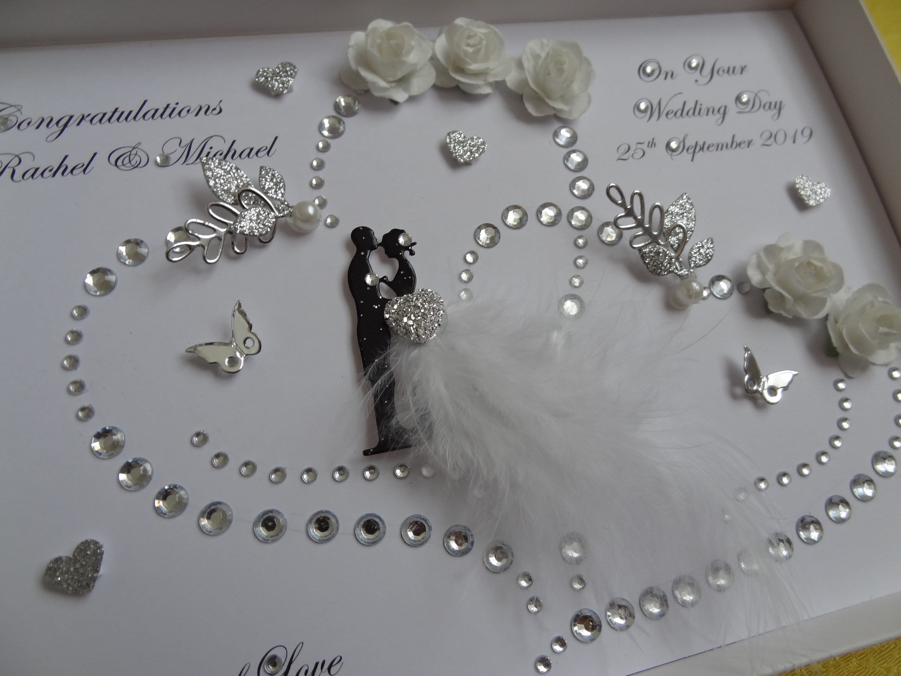 Handmade Personalised 3D Luxury Wedding Card / Anniversary Card With ...