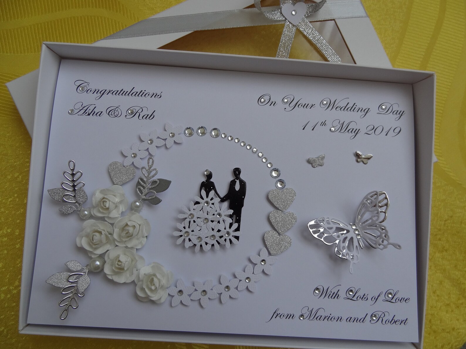 Handmade Personalised 3D Luxury Wedding Card / Anniversary Card With ...