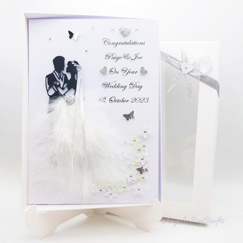 Handmade Personalised 3D Wedding Card / Anniversary Card With GIFT BOX ...