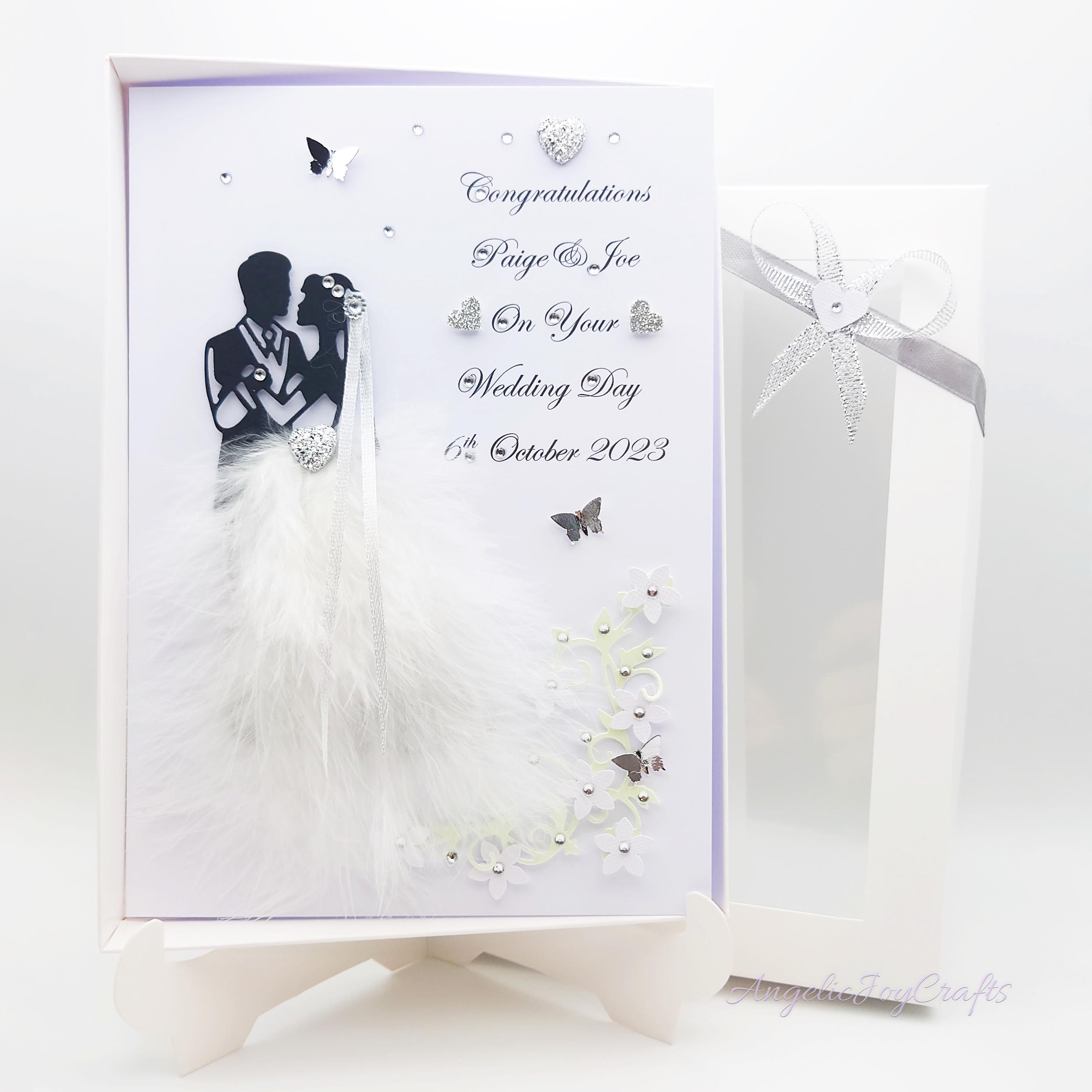 Handmade Personalised 3D Wedding Card / Anniversary Card With GIFT BOX ...