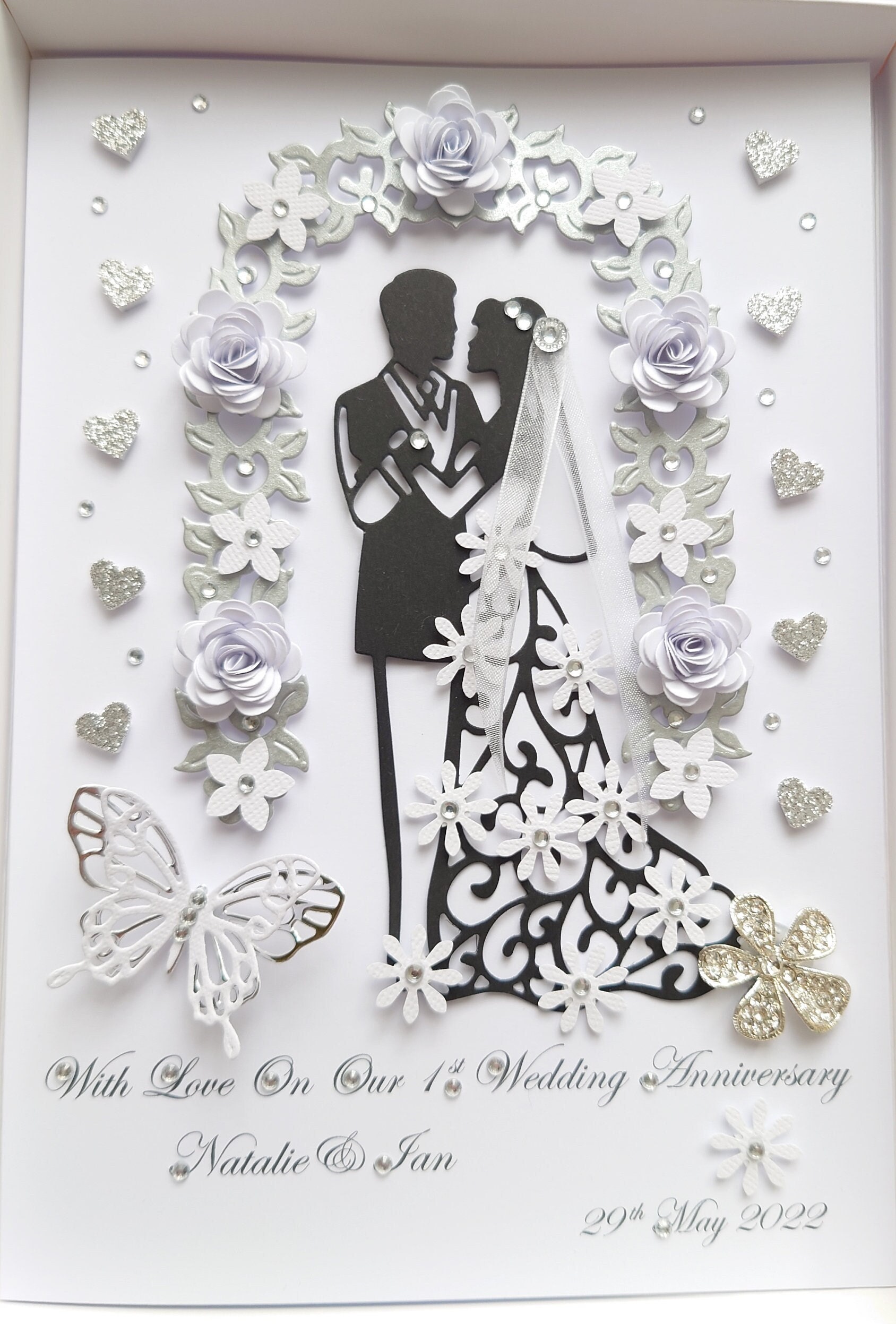 Handmade Personalised 3D Luxury Wedding Card / Anniversary Card With ...