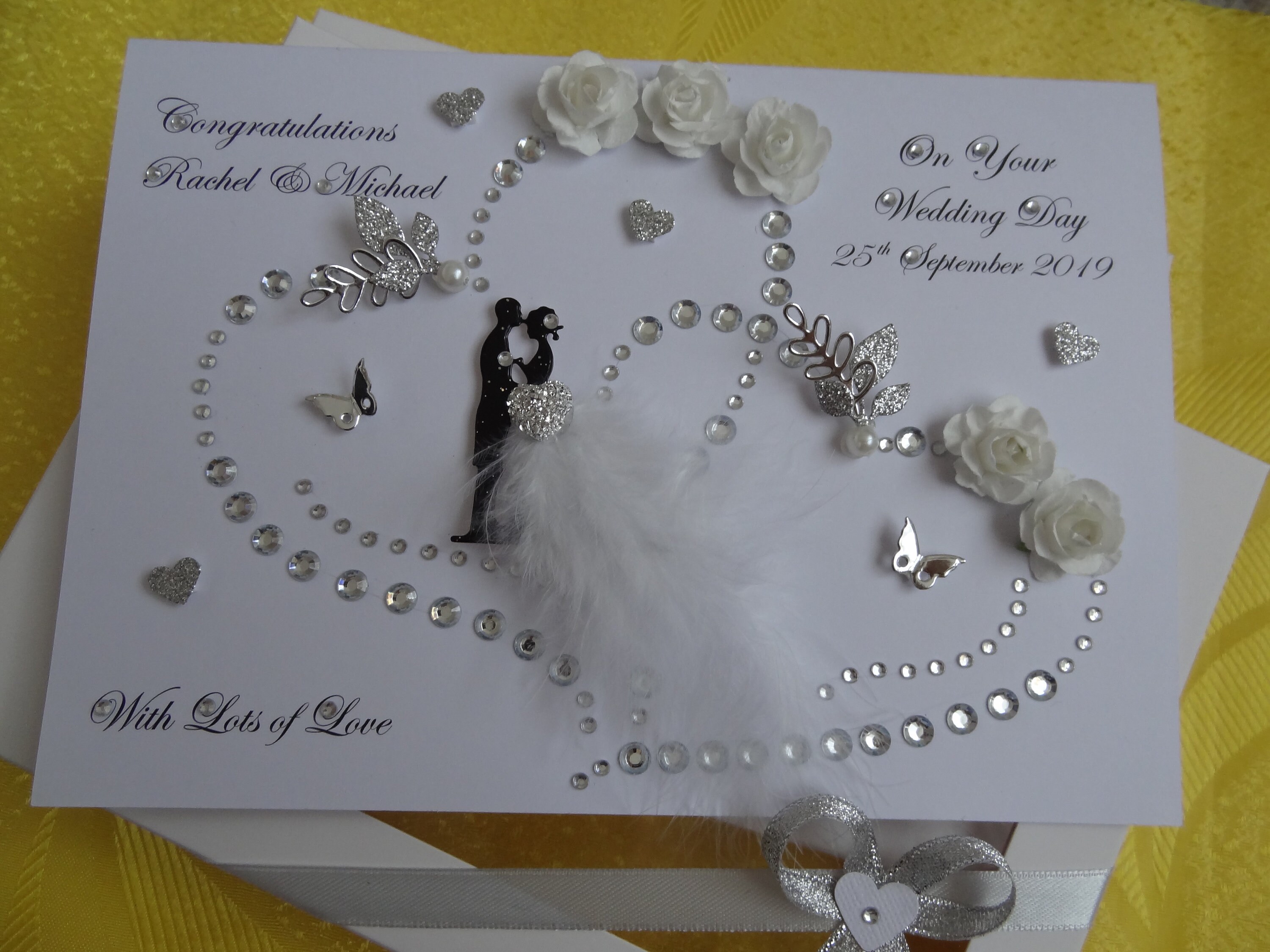 Handmade Personalised 3D Luxury Wedding Card / Anniversary Card With ...