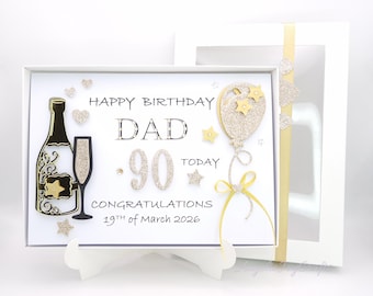 Handmade Personalised 3D Husband Dad Son Nephew Birthday Card Any Age with GIFT BOX