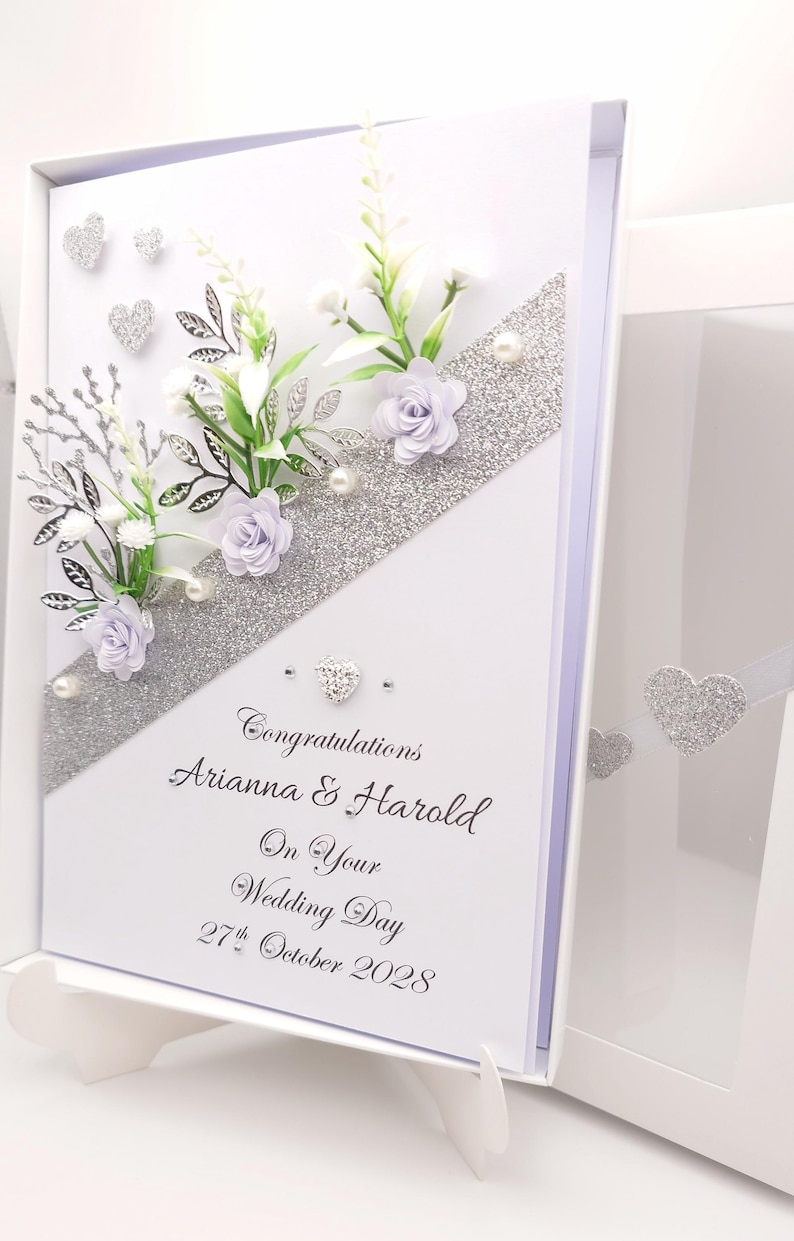 Handmade Personalised 3D Wedding Card / Anniversary Card With GIFT BOX ...
