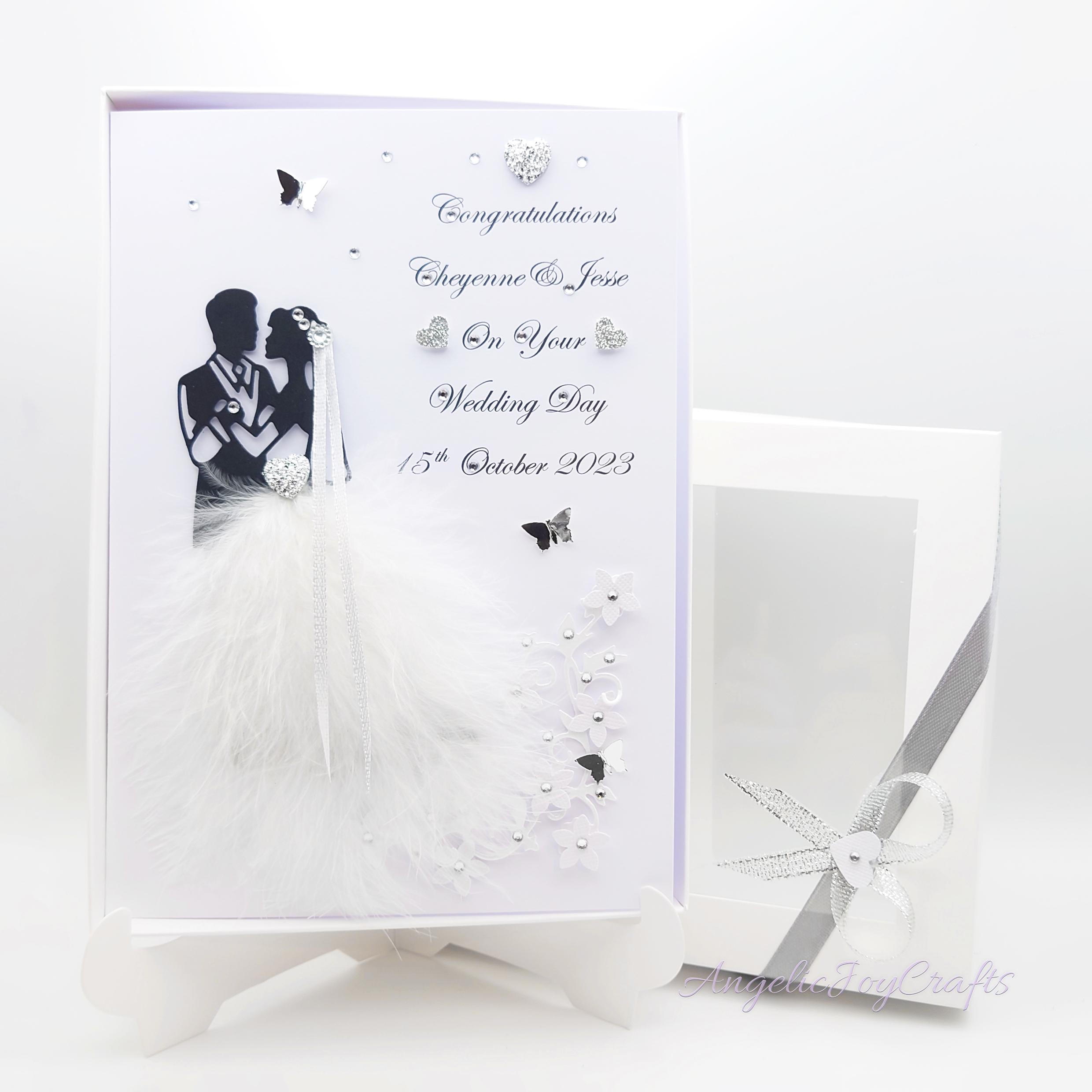 Handmade Personalised 3D Wedding Card / Anniversary Card With GIFT BOX ...