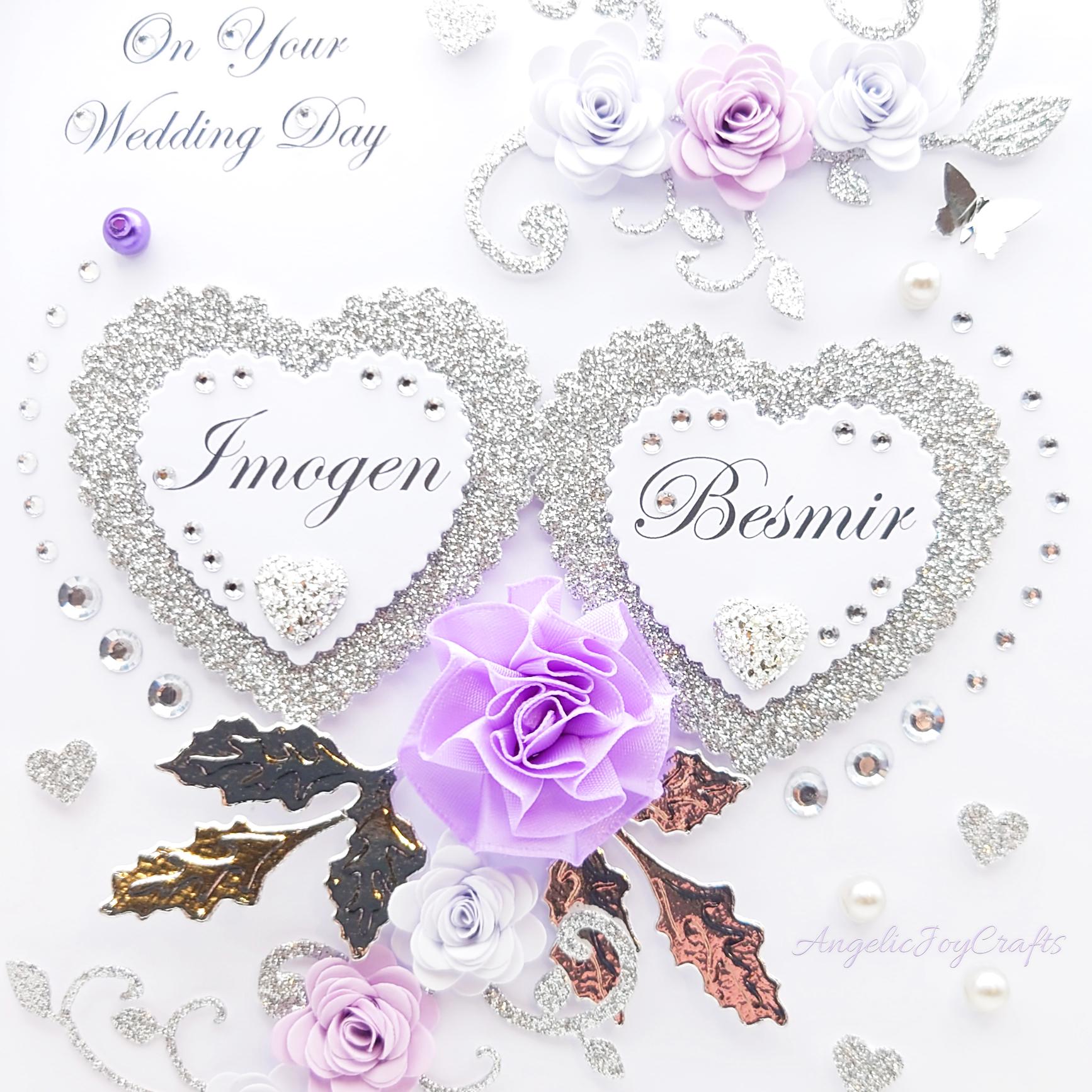 Handmade Personalised 3D Wedding Card / Anniversary / Engagement Card ...
