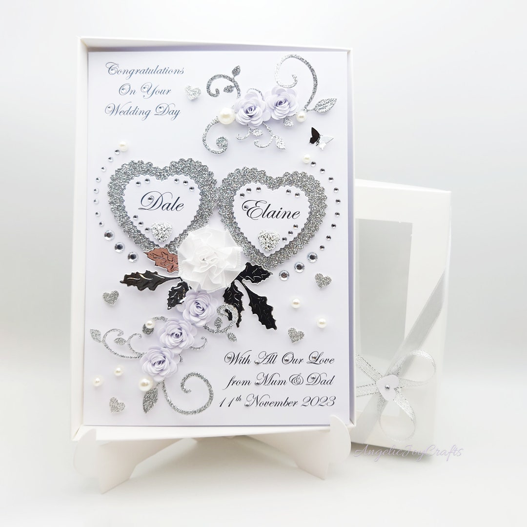 Handmade Personalised 3D Wedding Card / Anniversary / Engagement Card ...