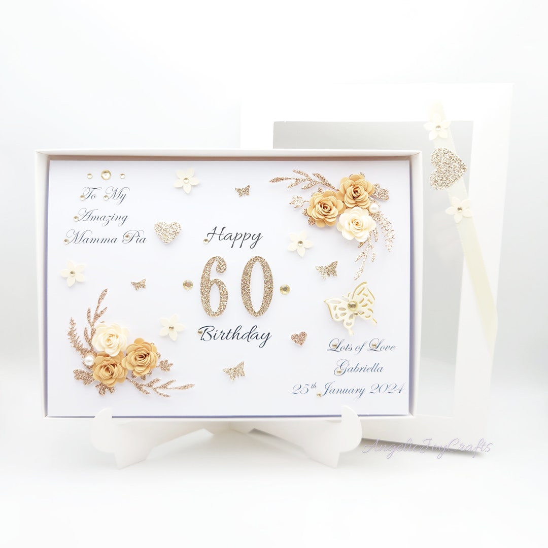 Personalised Luxury Handmade Birthday Card With GIFT BOX - Etsy UK