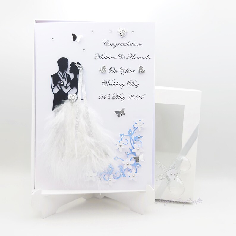 Handmade Personalised 3D Wedding Card / Anniversary Card With GIFT BOX ...