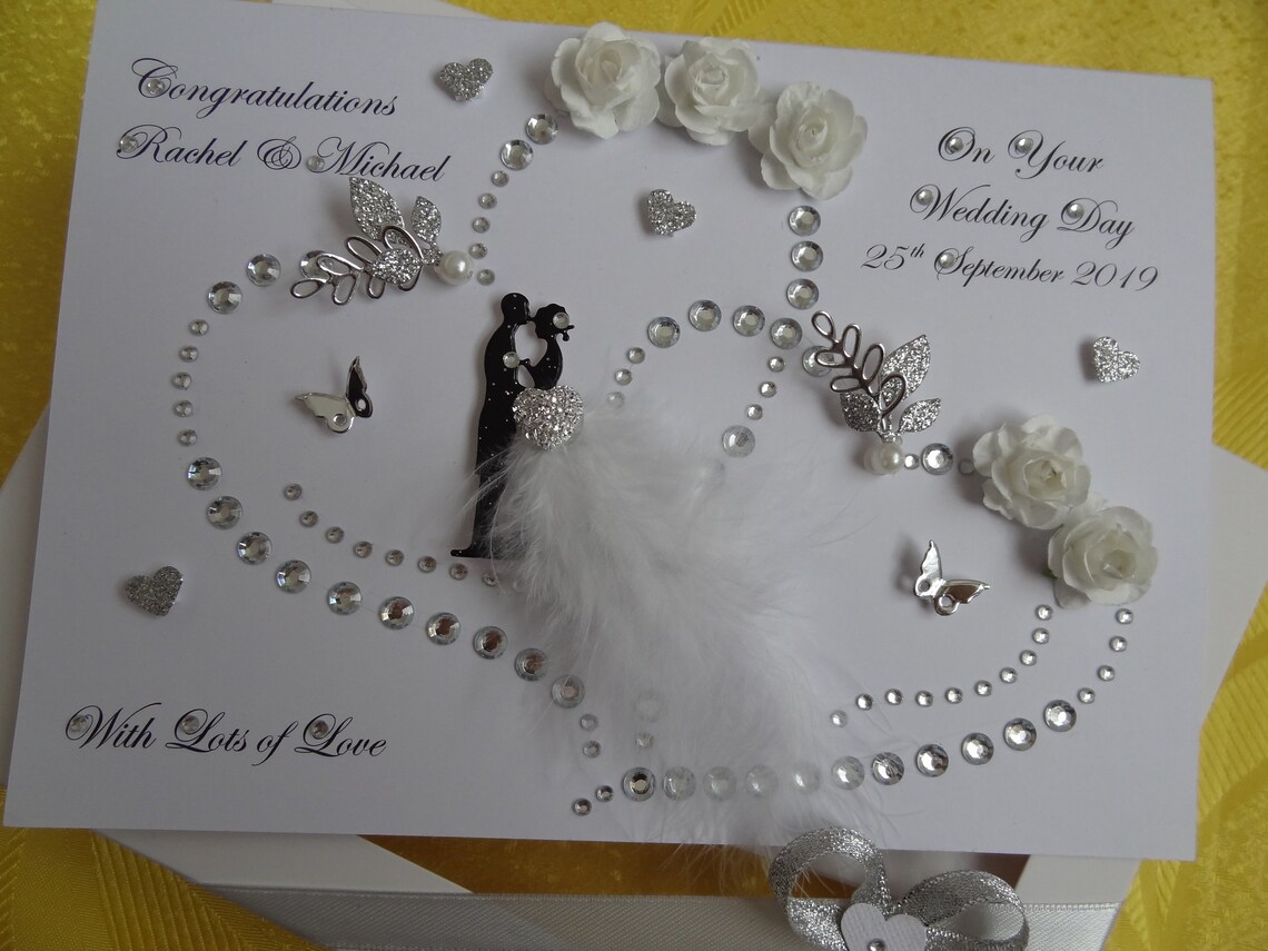 Handmade Personalised 3D Luxury Wedding Card / Anniversary Card With ...