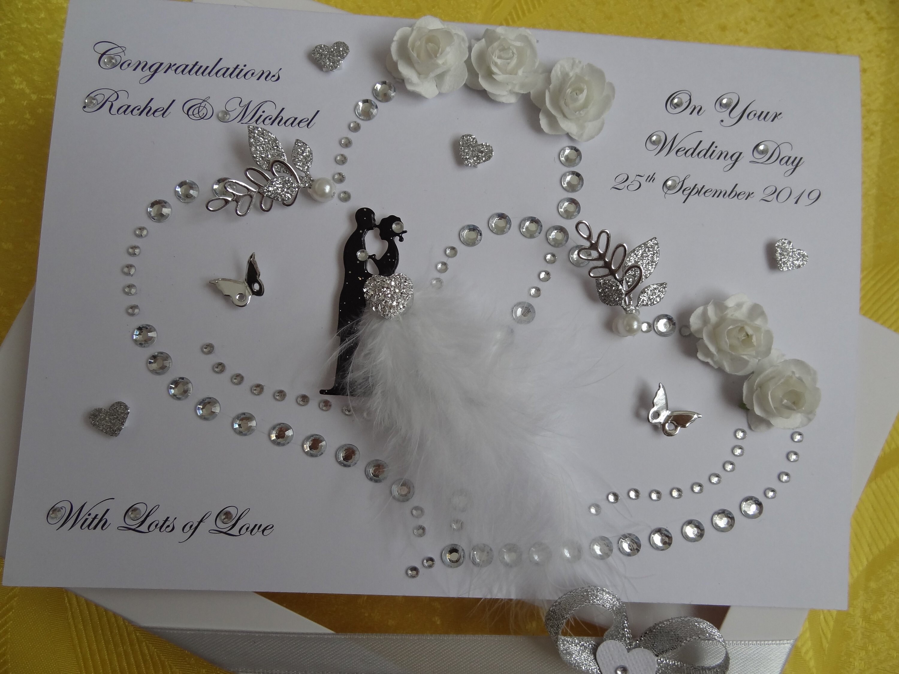 Handmade Personalised 3D Luxury Wedding Card / Anniversary Card With ...