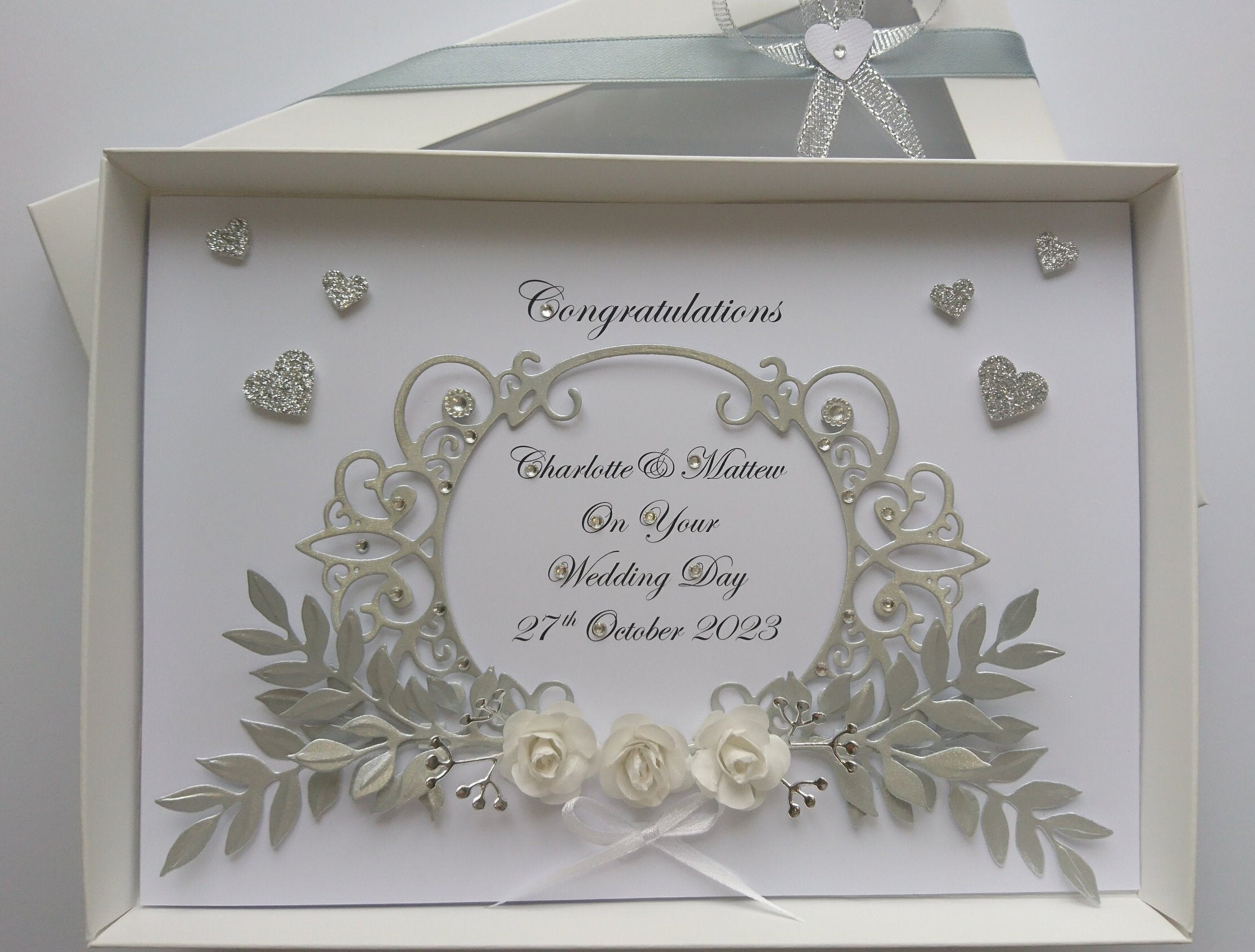 Handmade Personalised 3D Wedding Card / Anniversary / Engagement Card ...