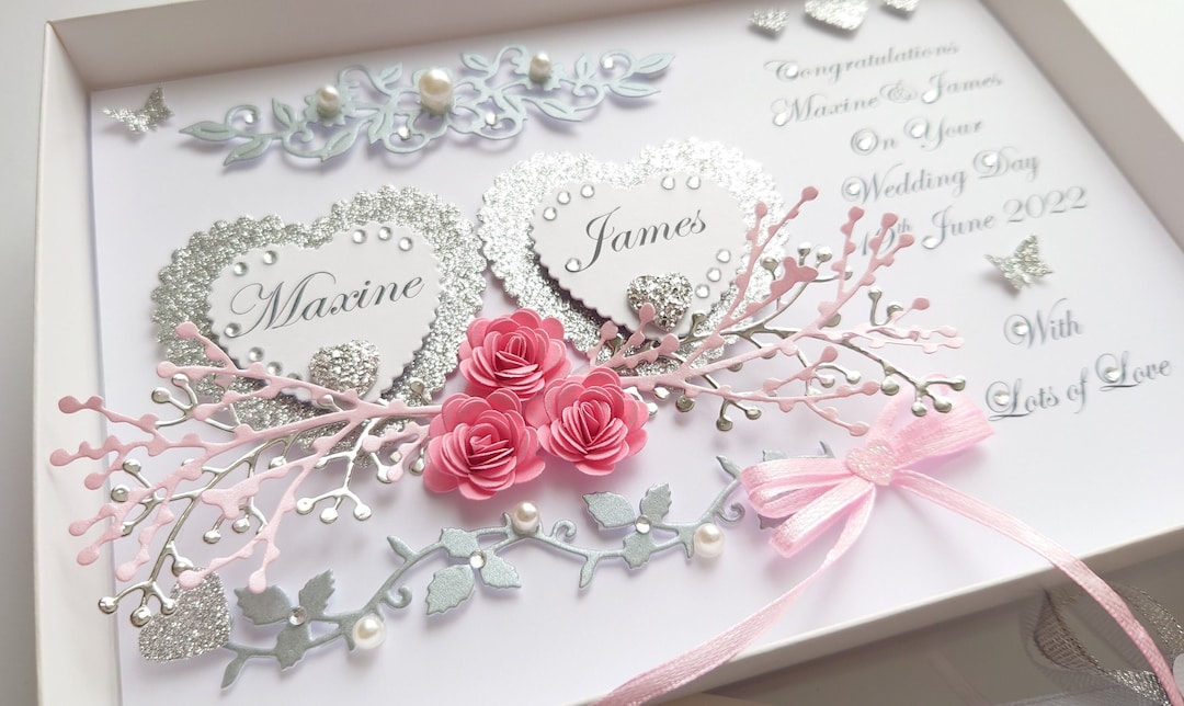 Handmade Personalised 3D Wedding Card / Anniversary / Engagement Card ...