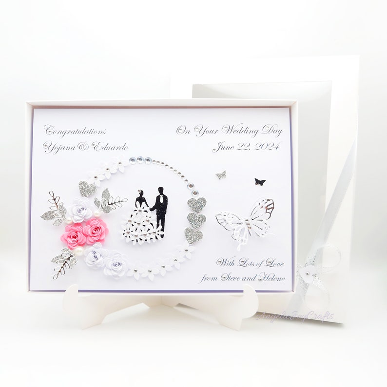 Handmade Personalised 3D Luxury Wedding Card / Anniversary Card With ...