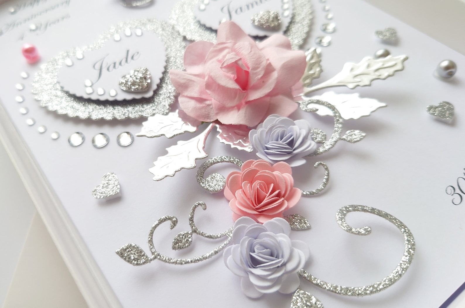 Handmade Personalised 3D Wedding Card / Anniversary / Engagement Card ...